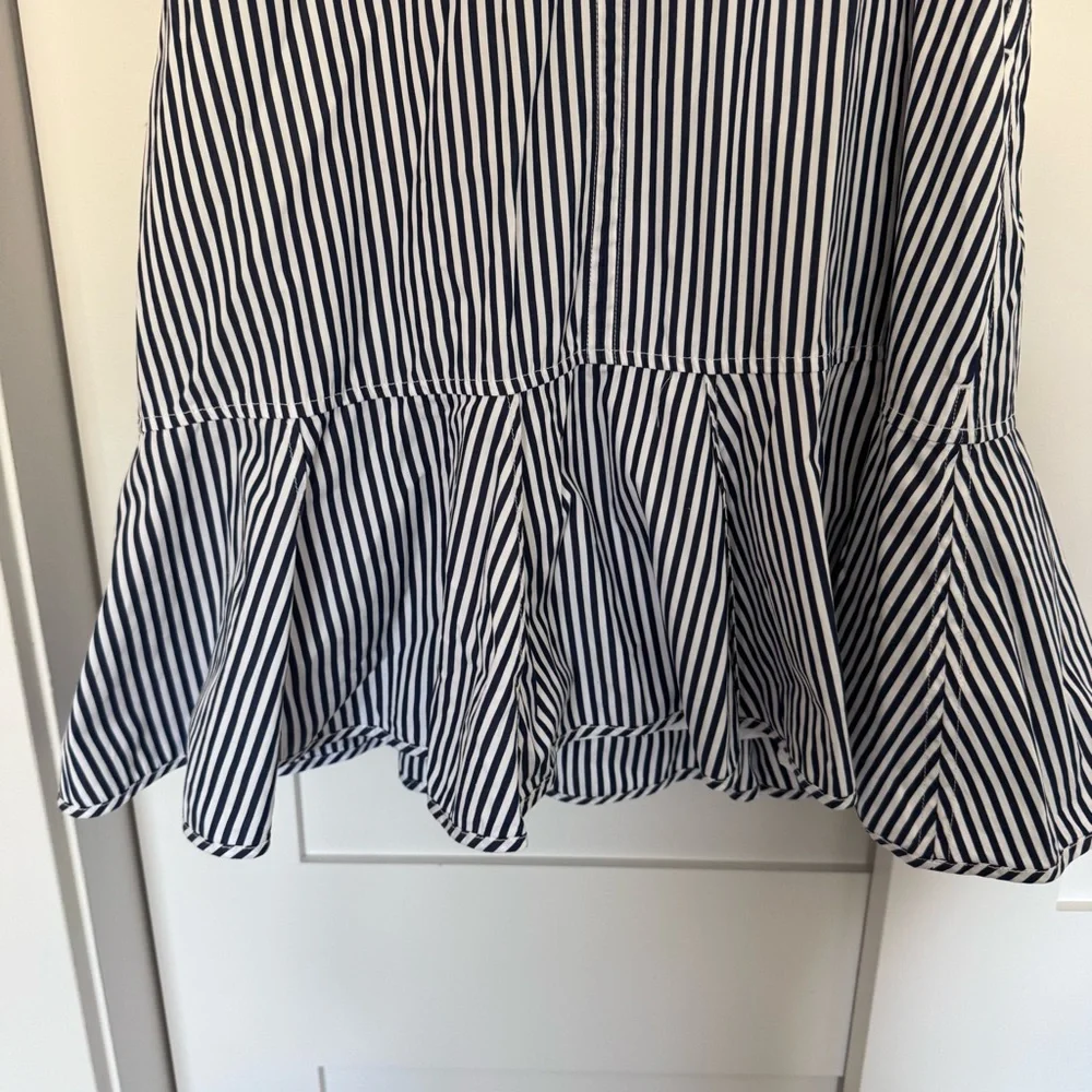 J. Crew Delilah‎ Dress in Striped Cotton Poplin